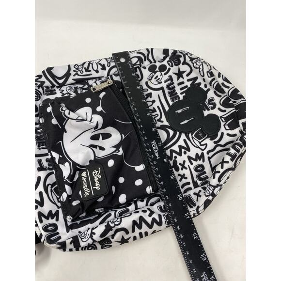Disney Loungefly Mickey Mouse Backpack Graffiti Style Black/White Song Tune main image 9